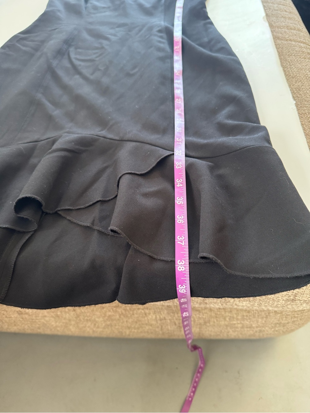 White House Black Market Black Ruffle-Hem Midi Dress - Picture 6 of 6